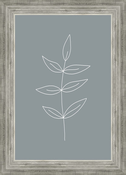 Minimalist Leaves Blue