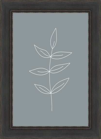 Minimalist Leaves Blue