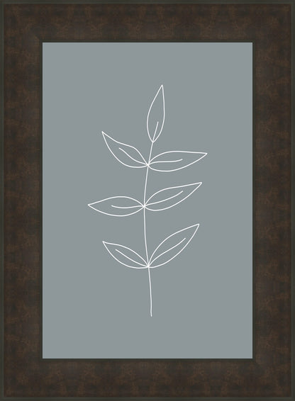 Minimalist Leaves Blue