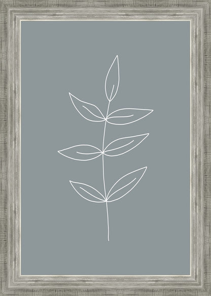 Minimalist Leaves Blue