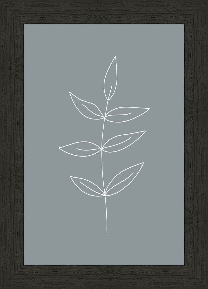 Minimalist Leaves Blue