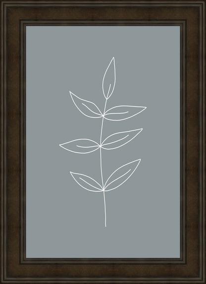 Minimalist Leaves Blue