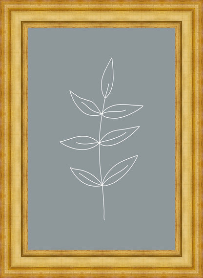 Minimalist Leaves Blue