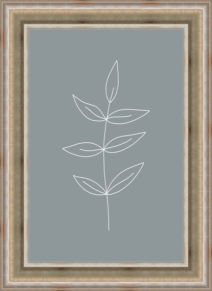 Minimalist Leaves Blue