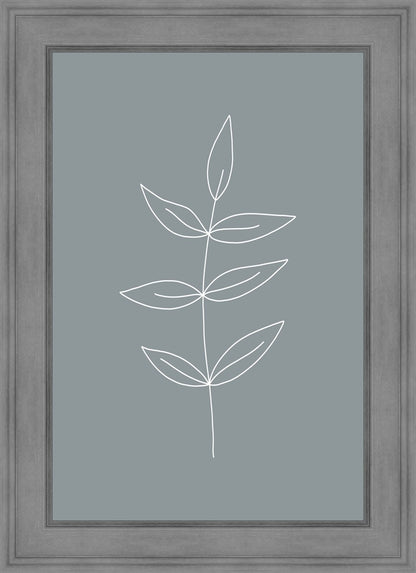 Minimalist Leaves Blue