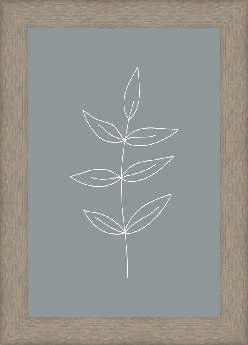 Minimalist Leaves Blue