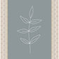 Minimalist Leaves Blue