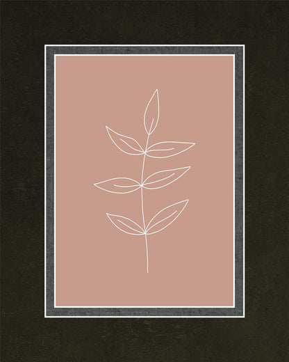 Minimalist Leaves Pink