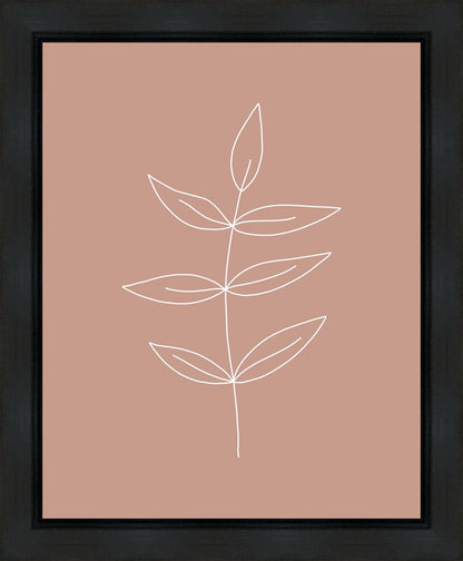 Minimalist Leaves Pink Gallery Wrap