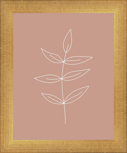 Minimalist Leaves Pink