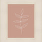Minimalist Leaves Pink