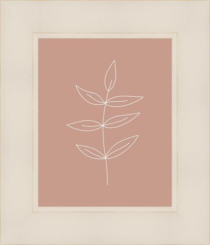 Minimalist Leaves Pink