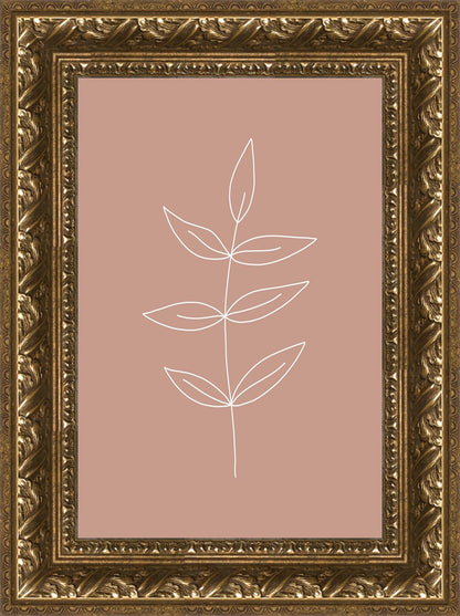 Minimalist Leaves Pink