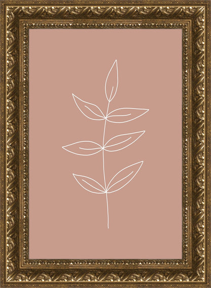 Minimalist Leaves Pink