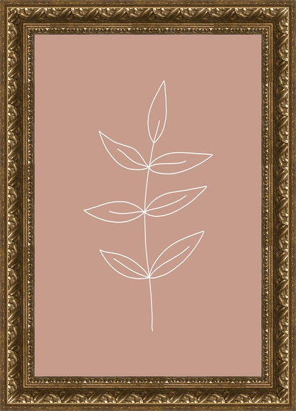 Minimalist Leaves Pink