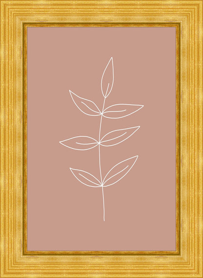 Minimalist Leaves Pink