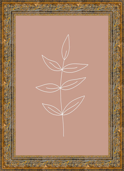 Minimalist Leaves Pink
