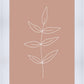 Minimalist Leaves Pink