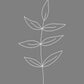 Minimalist Leaves Gray