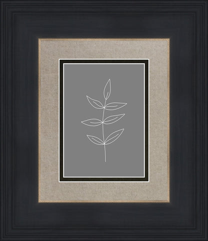 Minimalist Leaves Gray