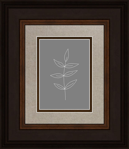 Minimalist Leaves Gray