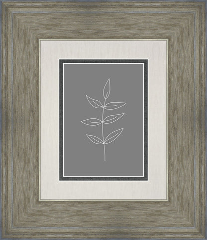 Minimalist Leaves Gray
