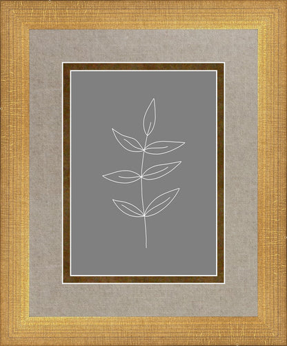 Minimalist Leaves Gray
