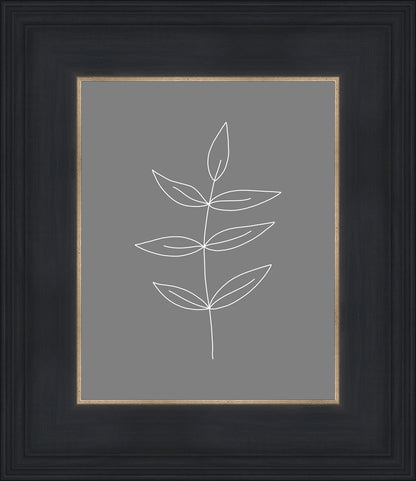 Minimalist Leaves Gray
