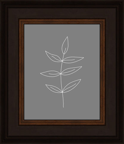 Minimalist Leaves Gray