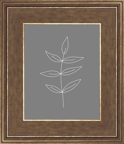 Minimalist Leaves Gray