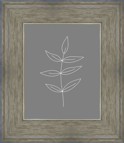 Minimalist Leaves Gray