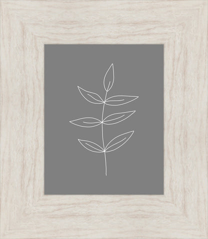 Minimalist Leaves Gray