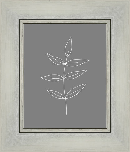 Minimalist Leaves Gray