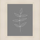Minimalist Leaves Gray