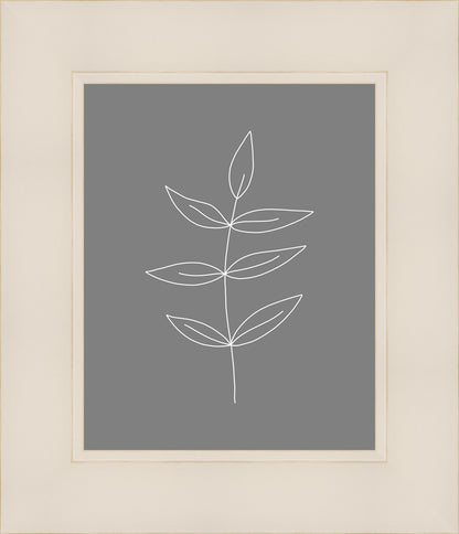 Minimalist Leaves Gray