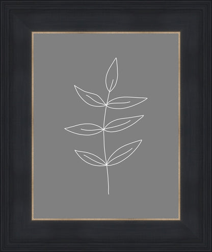 Minimalist Leaves Gray
