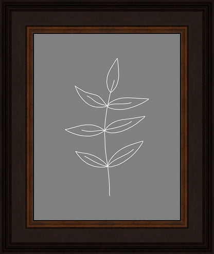 Minimalist Leaves Gray