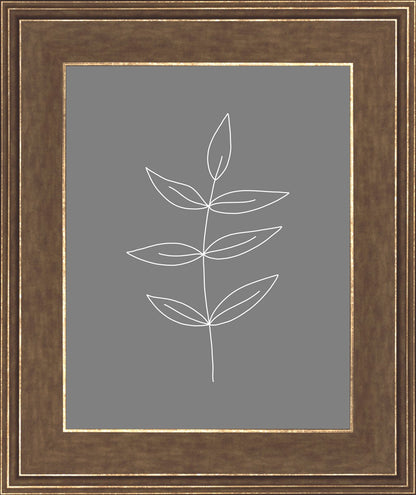 Minimalist Leaves Gray