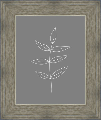Minimalist Leaves Gray