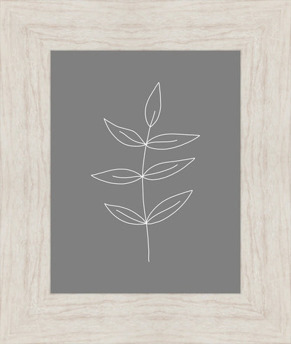 Minimalist Leaves Gray