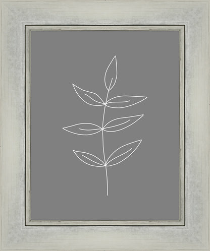 Minimalist Leaves Gray