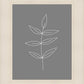 Minimalist Leaves Gray