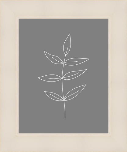 Minimalist Leaves Gray