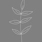 Minimalist Leaves Gray
