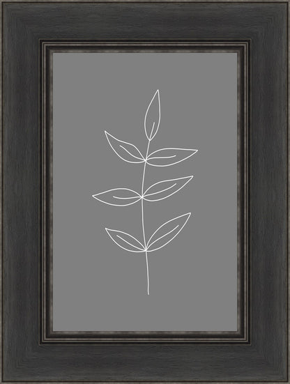 Minimalist Leaves Gray