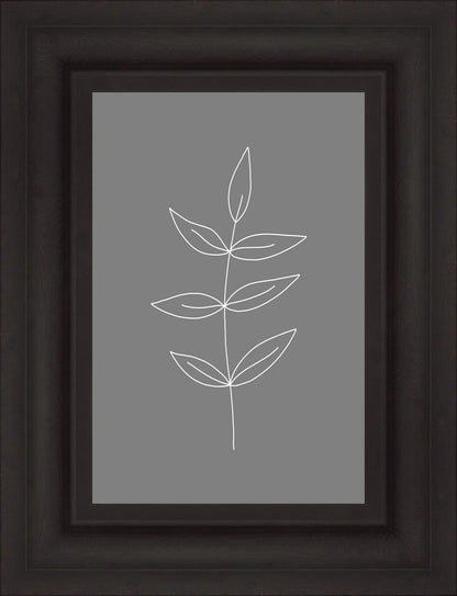Minimalist Leaves Gray