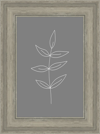 Minimalist Leaves Gray