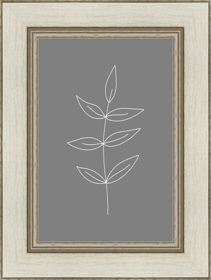 Minimalist Leaves Gray