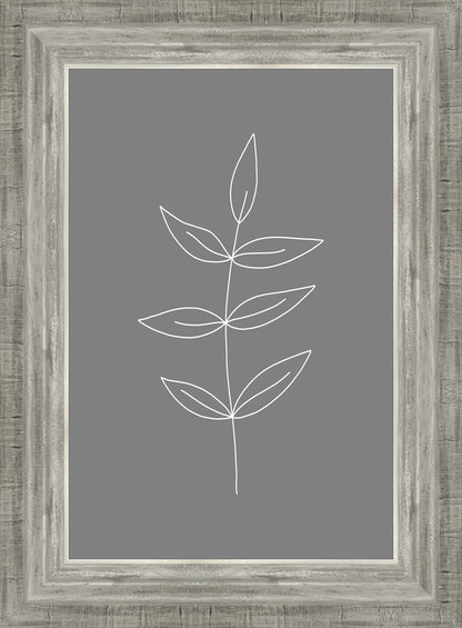Minimalist Leaves Gray