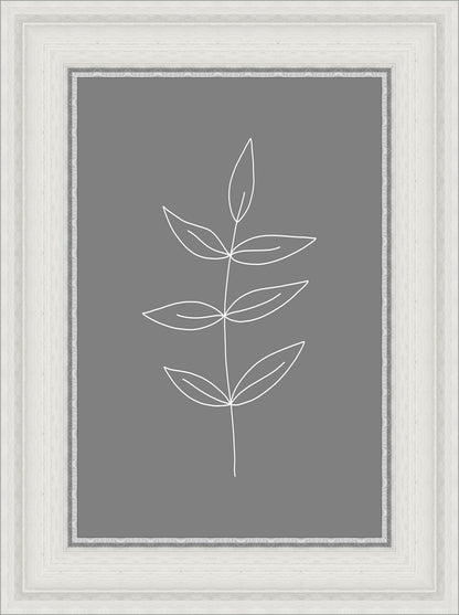 Minimalist Leaves Gray